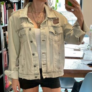 JUST USA WOMENS JEAN JACKET SZ L